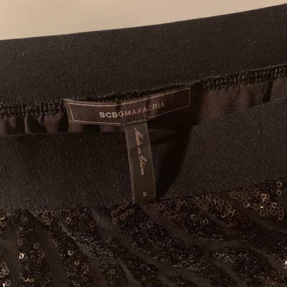 BCBG Black Sequin Mini Skirt - Picture 3 of 3